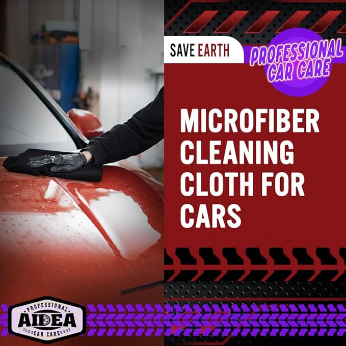 AIDEA Microfiber Cleaning Cloth Black 150PK, Microfiber Towels
