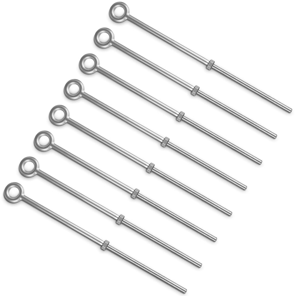 LEIFIDE 8 Pack 1/2" x 18" Eye Bolt Heavy Duty with Nut for Wood
