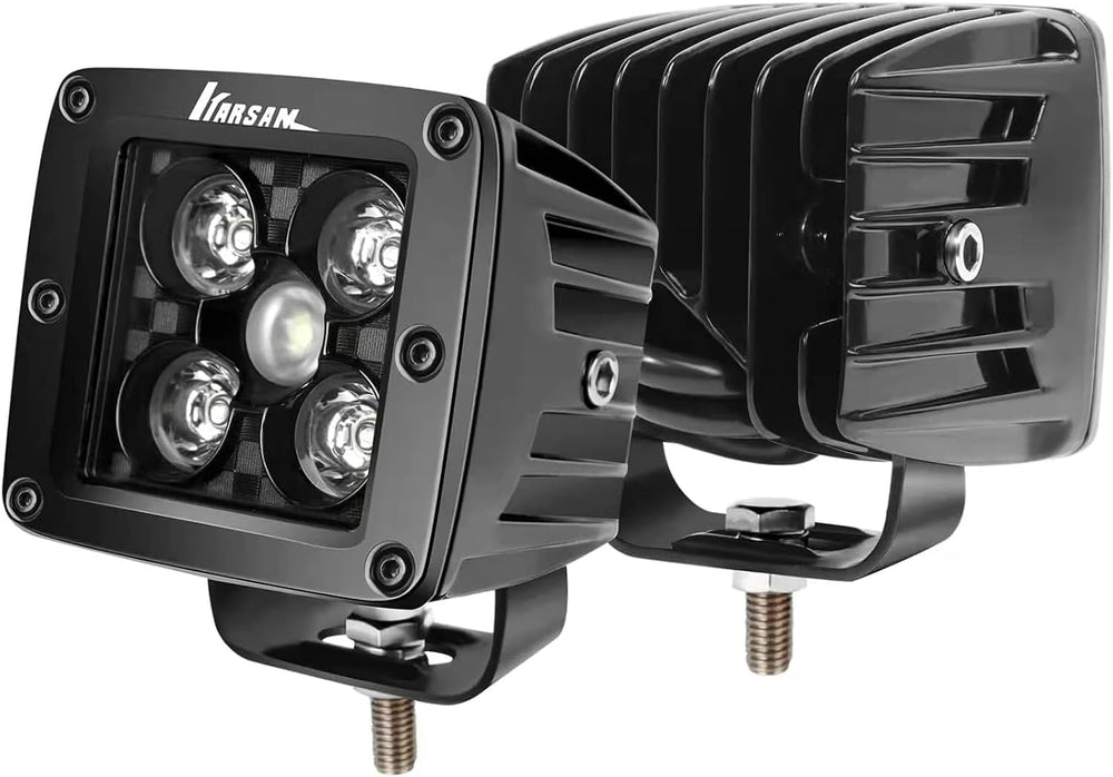 3" LED Cube Lights with Adjustable Bracket 2PCS, 50W White LED Cube Pods...