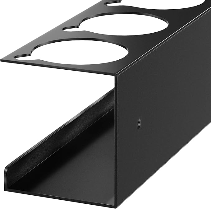 Wall-Mounted Spray Can Holder Rack Organize, 4 Pack Black Steel Aerosol Can