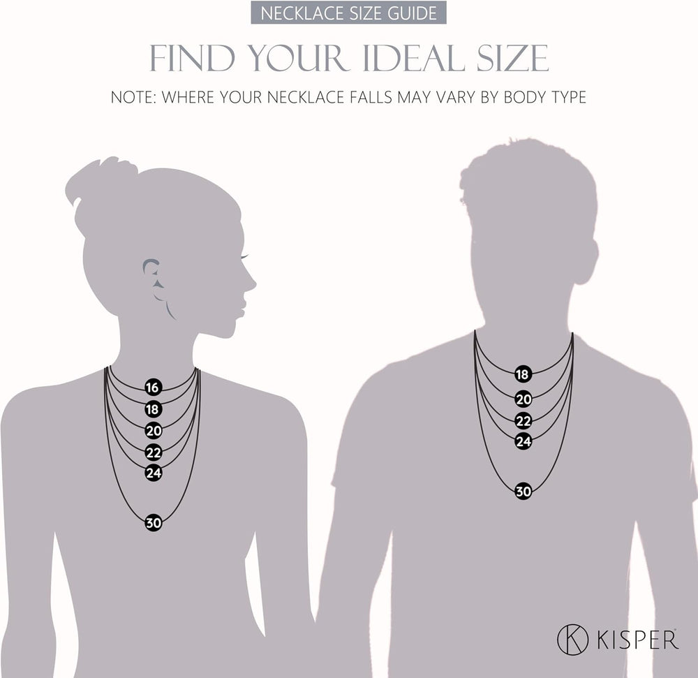 KISPER Dainty Gold Cable Chain Necklace Women 24K Plated Stainless Steel