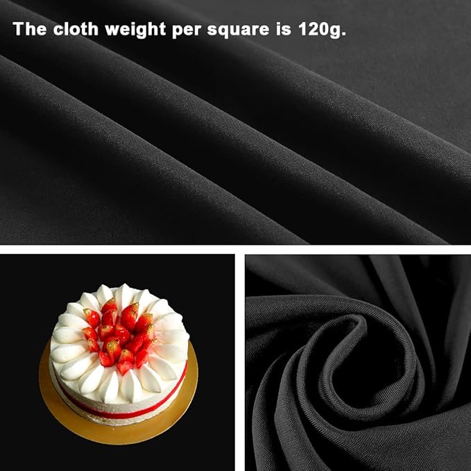 10X12ft Black Backdrop, LCUIRC Photo Backdrop Curtain Polyester Background fo...