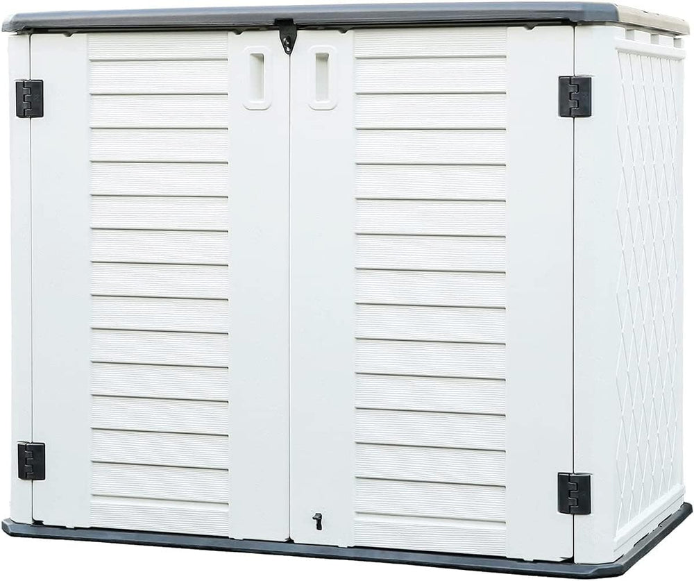 KINYING Outdoor Storage Shed - Horizontal Storage Box Waterproof for Garden, ...