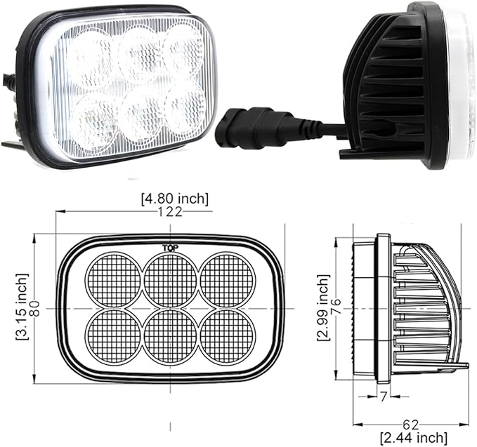 LED Work Light Flood Beam Compatible