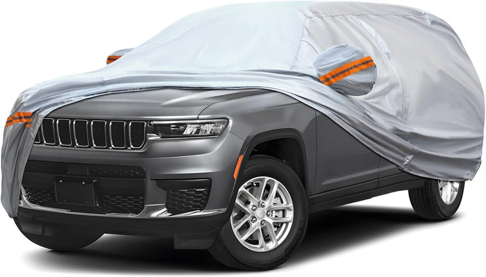 KEYOOG Fit for 198"-208" Length SUVs, 6-Layer Full Car Cover is All-Weather