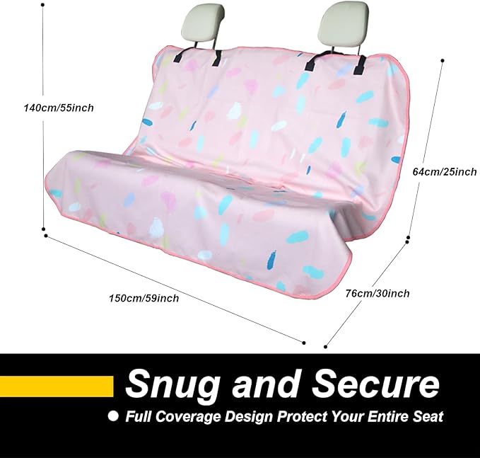 Back Seat Cover for Car Trucks Van SUV, Waterproof Rear Bench Towel Seat Covers