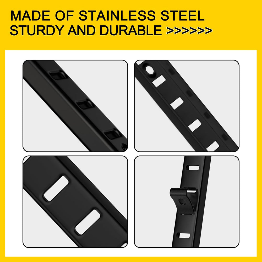 6 Pcs 36 Inch Shelf Pilaster,Adjustable Shelf Brackets,Stainless Steel Mortis...