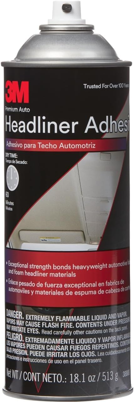 3M Headliner & Fabric Adhesive Spray (18.1 oz Aerosol, 4-Pack) – High Str...