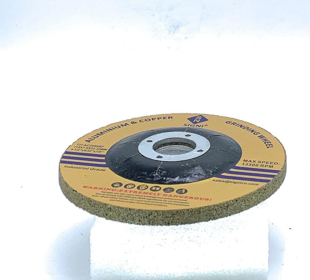 Signi Aluminum Grinding Wheel 4 1/2 for Aluminum Copper Non-Ferrous 10 Pack (...