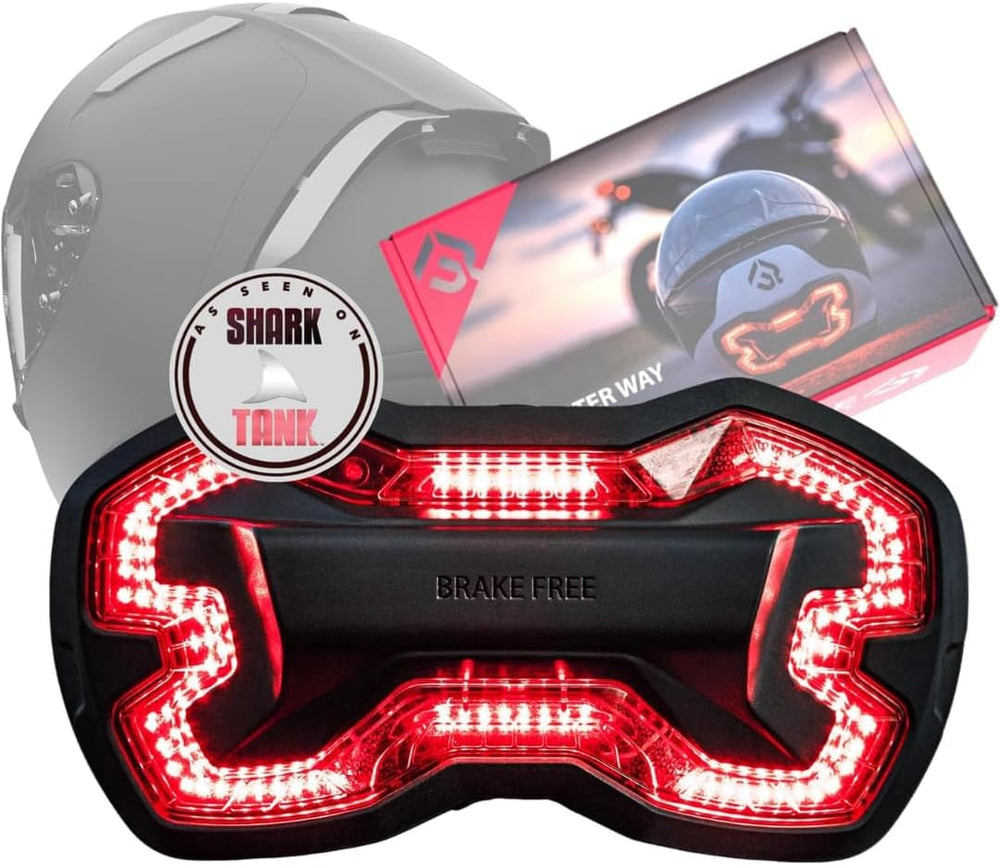 Brake Free Helmet Light - Smart Wireless Motorcycle Lights- Weatherproof LED ...