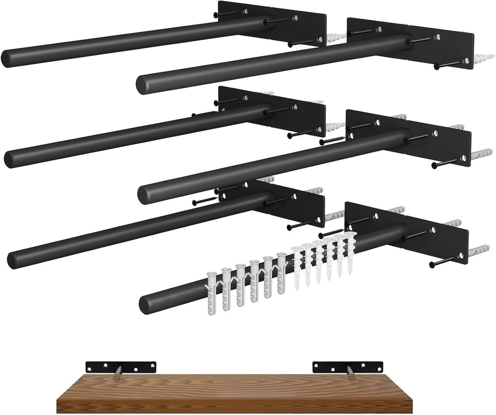 Floating Shelf Brackets, 10 inch Hidden Shelf Brackets Heavy Duty Blind Shelf...