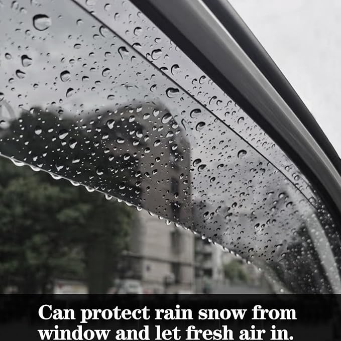 4pcs Original Shatterproof Rainproof Side Window Wind Deflectors Tape on Sun