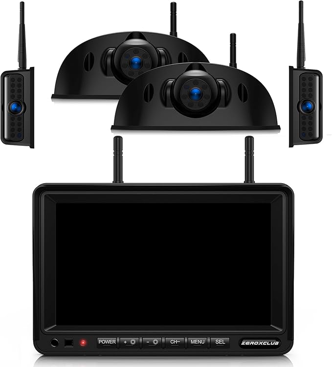 4 Cameras Wireless RV Backup System