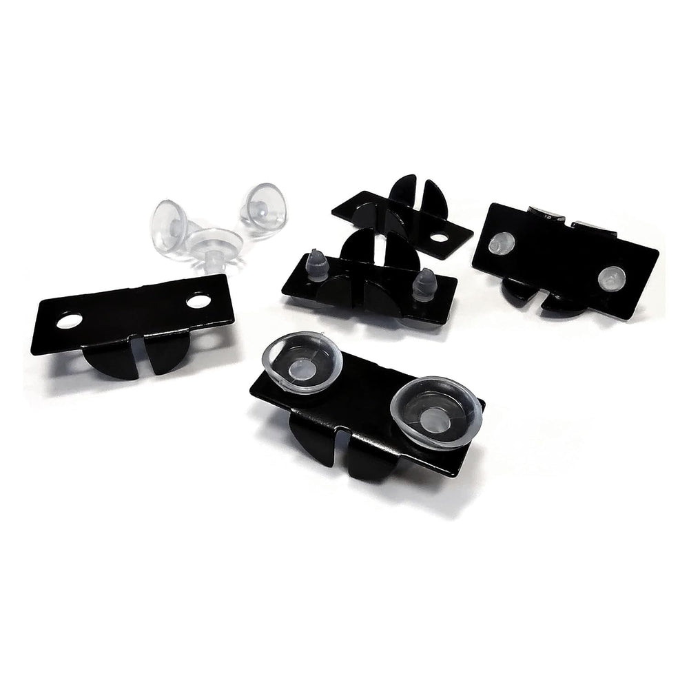 Black Center Shelf Rest Clip & Rubber Cushion for Brackets to Hang Glass,...