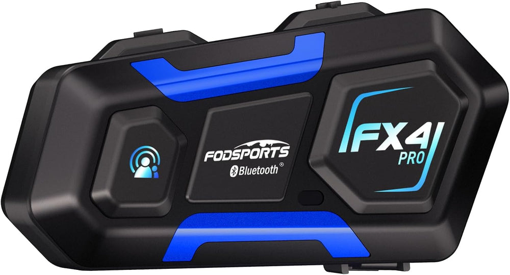 Fodsports Motorcycle Bluetooth Intercom FX4 Pro 1200m Helmet Intercom, 4 Riders