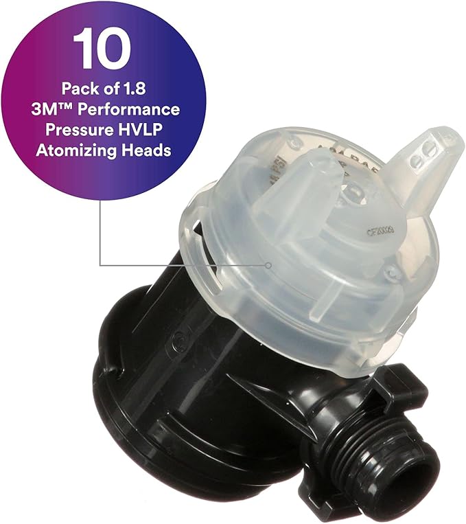 3M Performance Pressure HVLP Atomizing Head Refill Kit, Size 1.8,