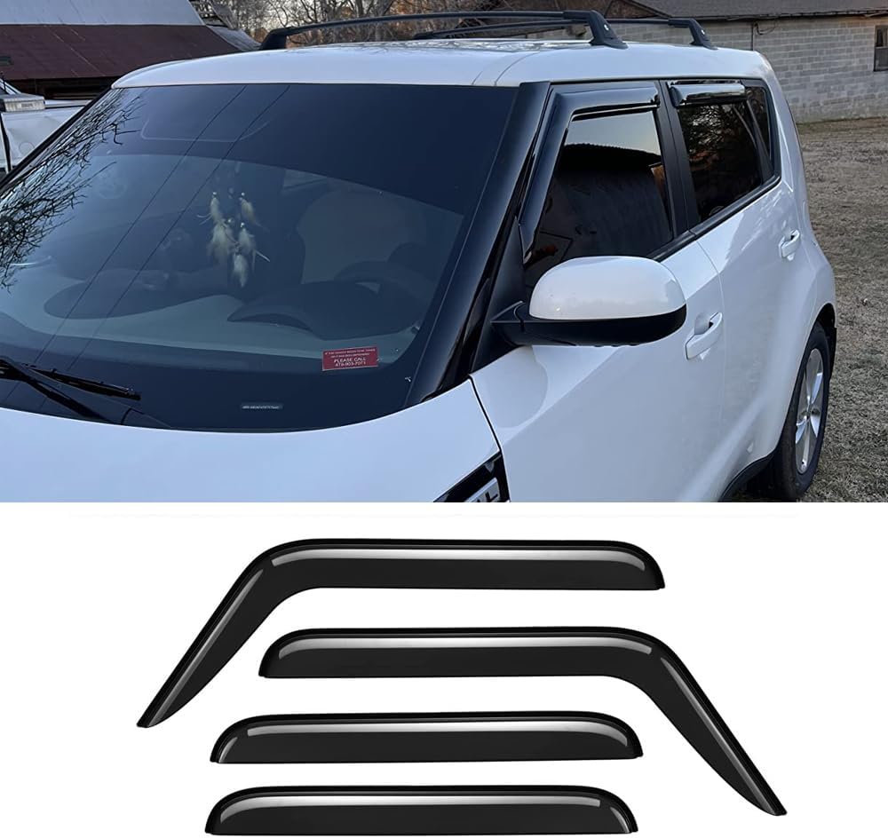 94367 Sunproof Waterproof Side Window Wind Deflector, Window Visor fit (4PCS)