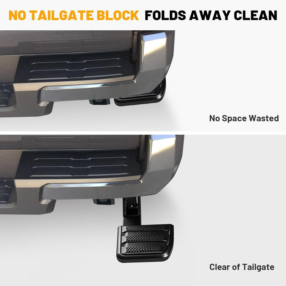 One-Piece Aluminum Upgraded Rear Bed Step Compatible with Toyota Tacoma 2024-...