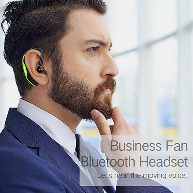 IHAO Bluetooth Earpiece Headphone Dual Noise Cancelling Mic Painless Open-Ear