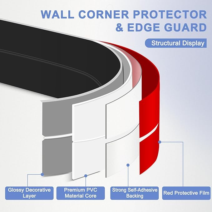 Wall Corner Protector Moulding Trim Peel and Stick Wall Corner Guards Trim