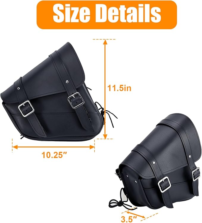 Motorcycle Saddle Bags Leather Motorcycle Solo Swing Arm Bag