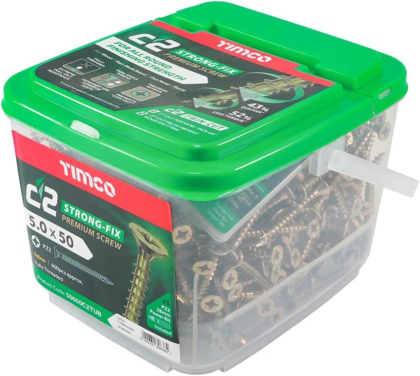 TIMCO - C2 Strong-Fix Multi-Purpose Premium Screws - PZ - Double Countersunk ...