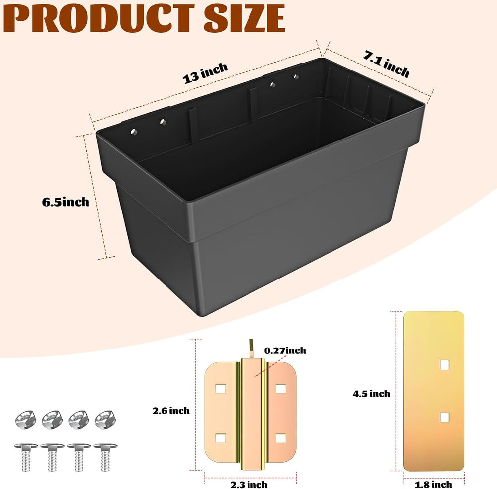 2 Pack E-Track Storage Bin for E-Track System, E Track Accessories Storage Bo...
