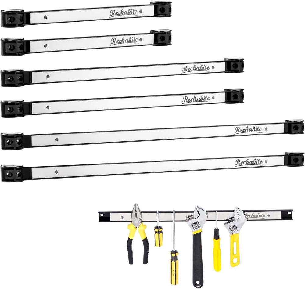 12" 18" 24" Magnetic Tool Holder Strip, Stainless Steel Surfac...