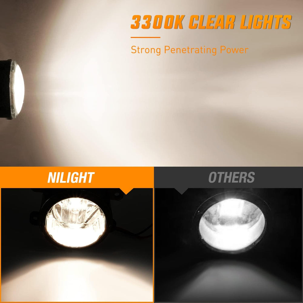 Nilight Fog Lights Assembly Compatible with 2013-2015 Honda Accord CRV CRZ