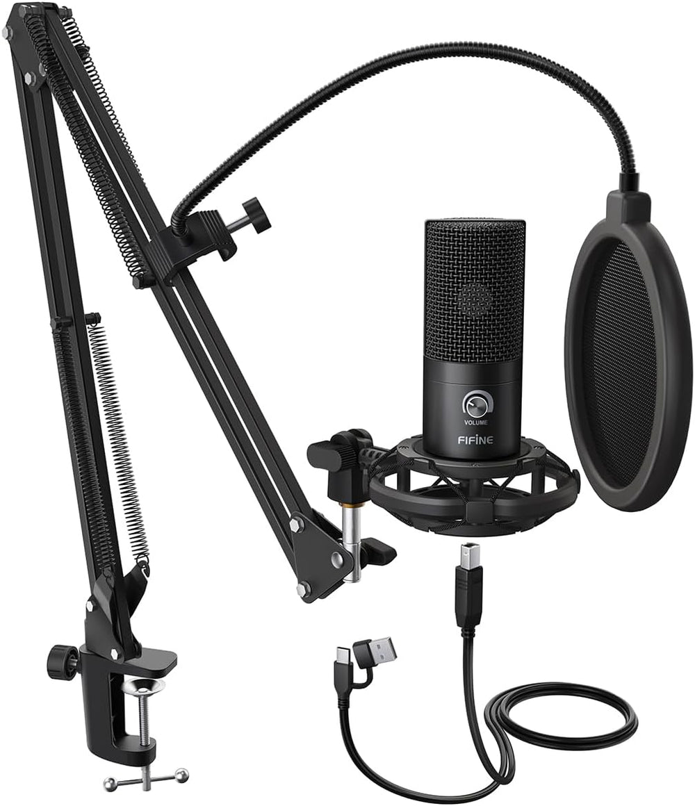 FIFINE T669 Studio Condenser USB Microphone for Recording Podcasting