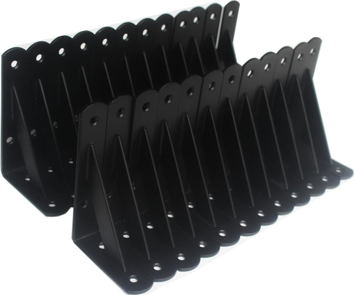24 Pack L5 x H 3" Black Heavy Duty Shelf Brackets with Screws Metal Shelf Brackets Shelf Support Angle Brackets for Shelves L Brackets Heavy Duty Floating Shelf