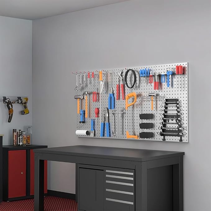 Ultrawall 4 Pcs Metal Pegboard Wall Panels, Peg Boards