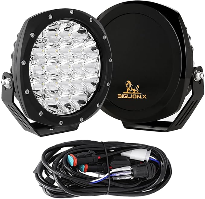BIGLION.X 7Inch Round LED Offroad Lights 2PCS 210W 32000LM Super Bright LED Off