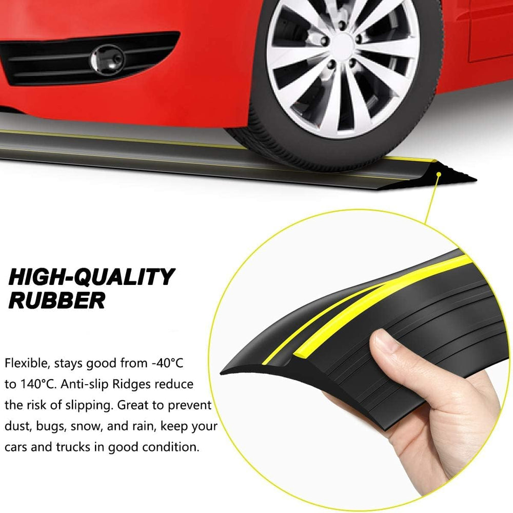 Jin&Bao Universal Garage Door Threshold Seal 20FT Rubber Strip & 2 Ad...
