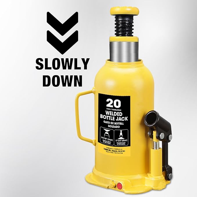 YELLOW JACKET 20 Ton Bottle Jack All Welded Hydraulic Jack