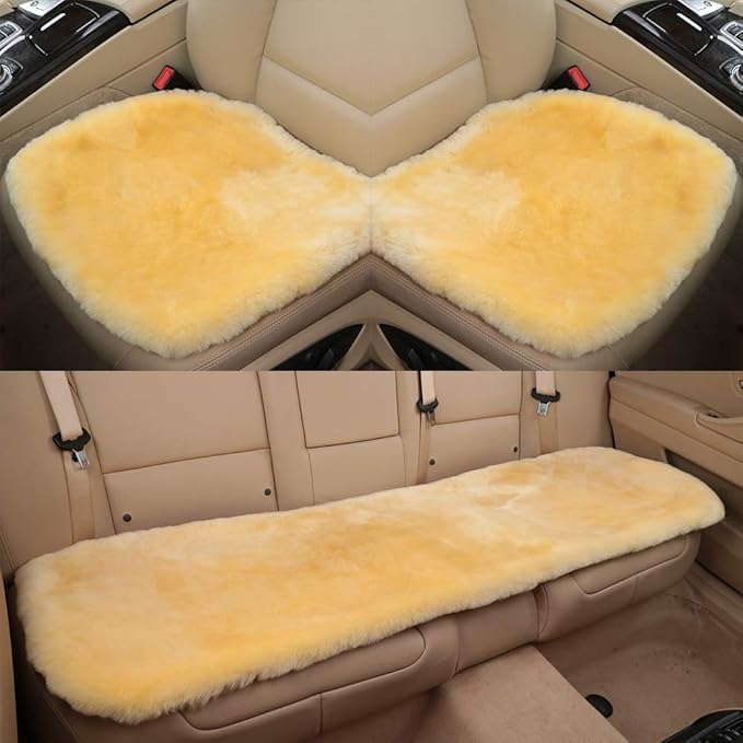 Fluffy Genuine Australia Sheepskin Car Seat Cover