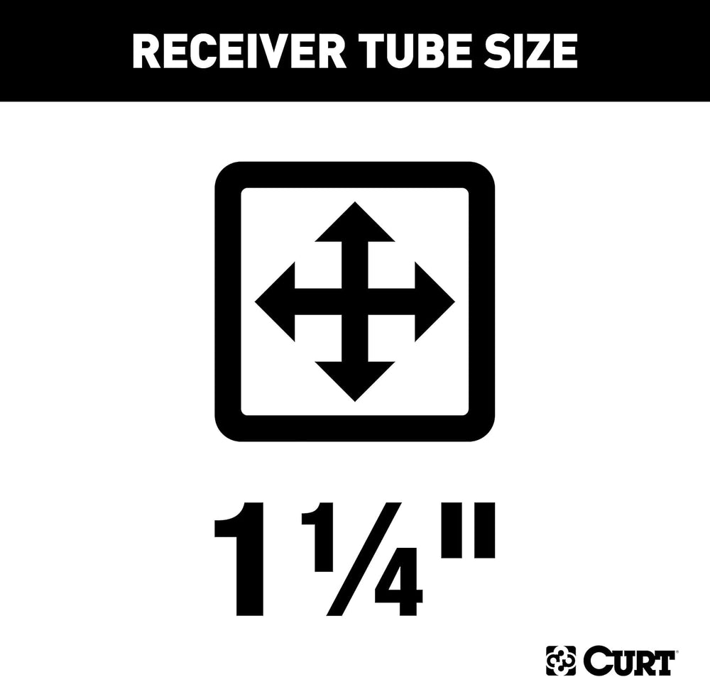 CURT 11436 Class 1 Trailer Hitch, 1-1/4-Inch Receiver, Compatible with Select...