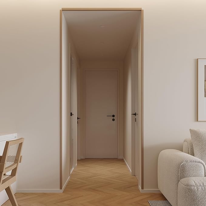Wall Corner Protector 6PCS 45" Corner Molding Trim Oak Wood Grain Corner...