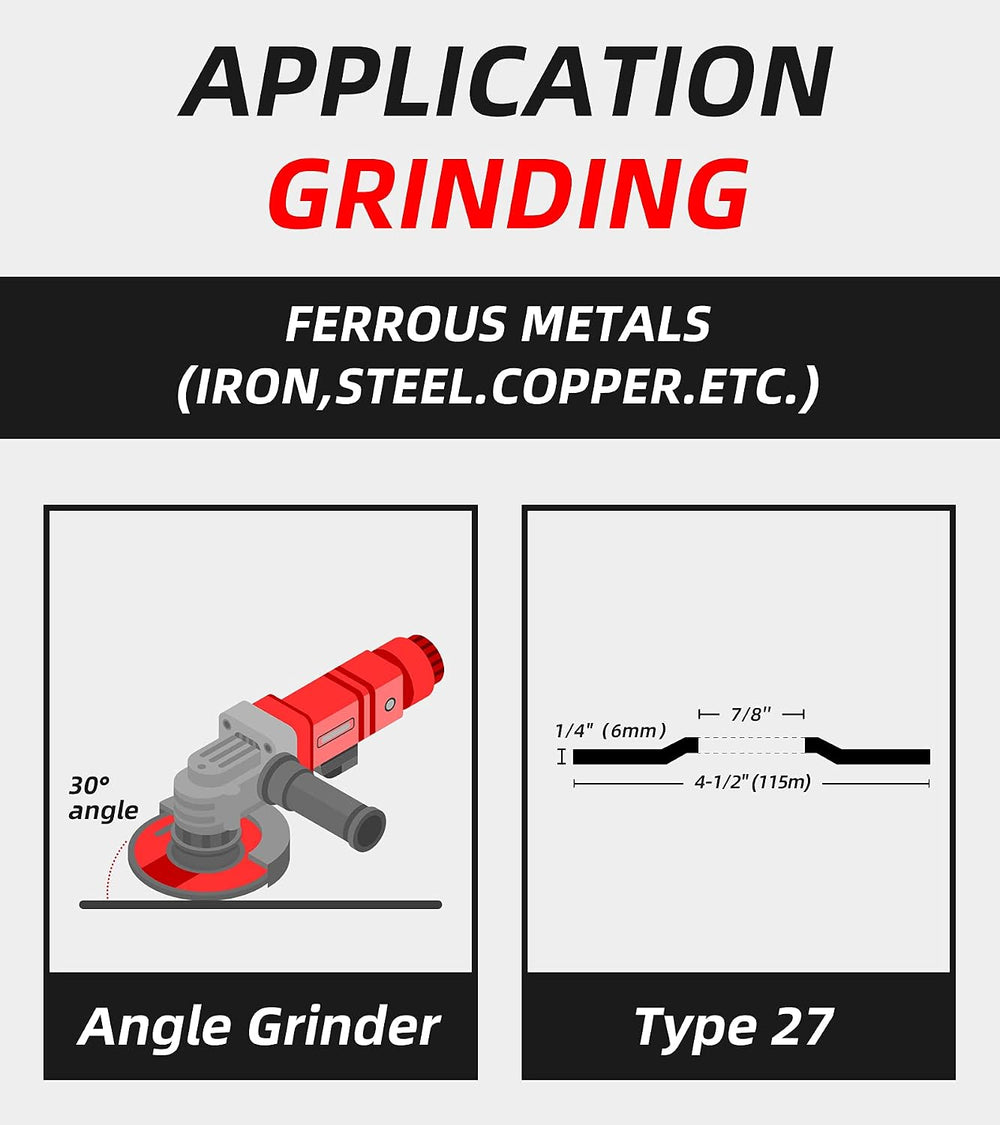Grinding Wheels Grinding Discs 4-1/2'' x 1/4'' x 7/8''...