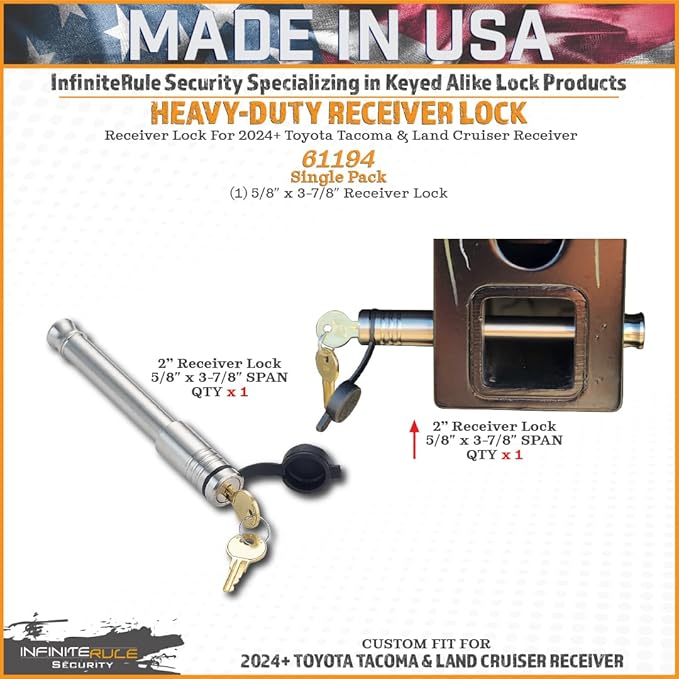 61194 | Single Pack, Receiver Lock