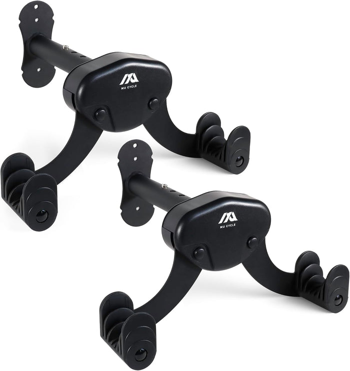 Buffalo Bike Wall Mount Rack – Adjustable Horizontal Indoor Hanger (2 Pack)