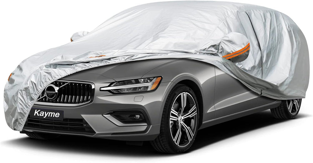 Kayme Car Covers for Automobiles Waterproof All Weather Sun Uv Rain Protection