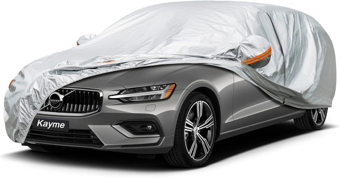 Kayme Car Covers for Automobiles Waterproof All Weather Sun Uv Rain Protection