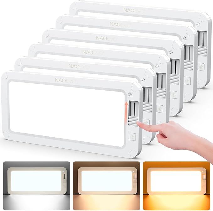 NAOEVO RV Lights Interior 2070LX, 1500LM RV LED Lights Interior 12V, Camper (6Pack)