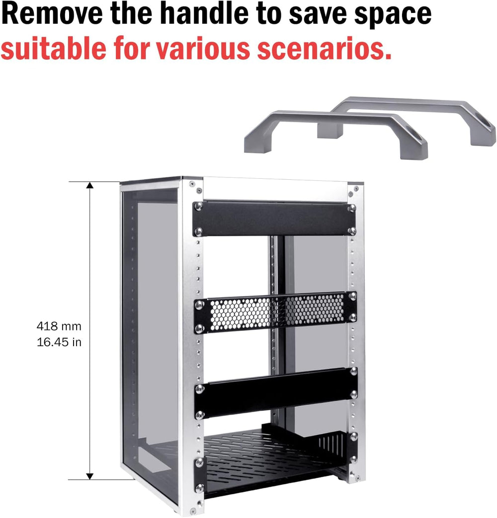 GeeekPi 8U Network Rack, 10 inch Mini Server Rack for Network, Servers, Audio...