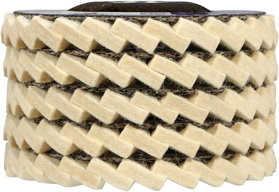 BHA 4-1/2 Polish Plus Felt Flap Disc for Polishing and Buffing - 5 Pack