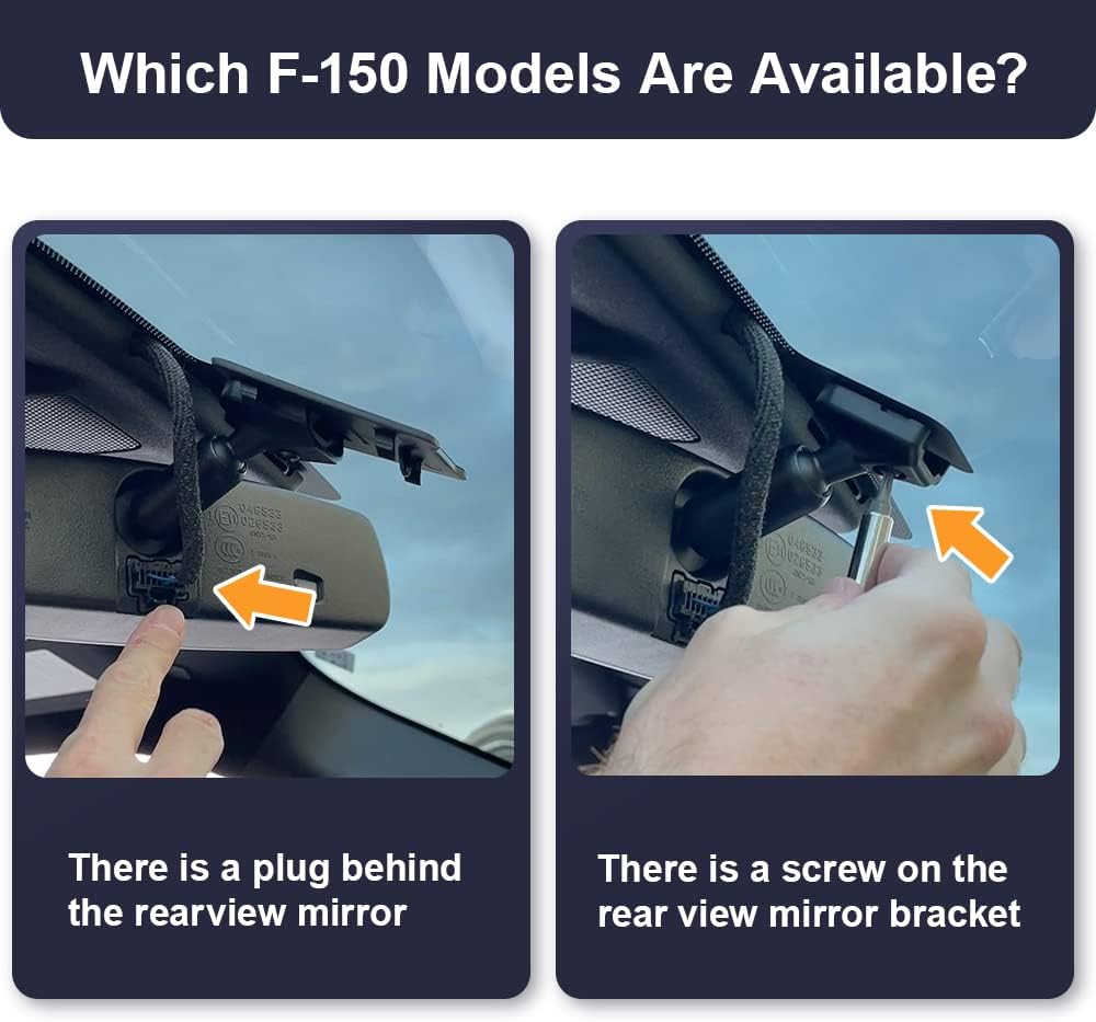 Fitcamx 4K Dash Cam Suitable for Ford F150 & F250 2021-2025 Limited XLT X...