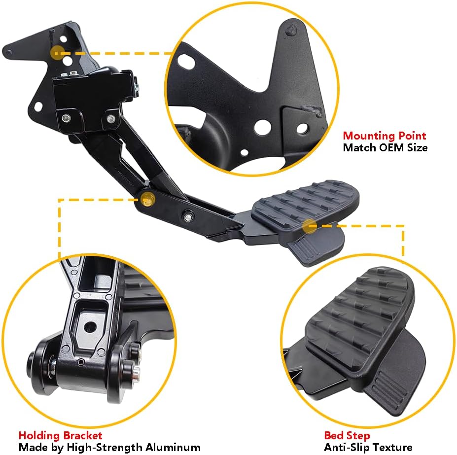 New Rear Bed Step Retractable Bumper Tailgate Step | Fit for Dodge Ram 1500 D...