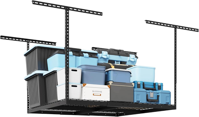 FLEXIMOUNTS 3x4FT Garage Storage Rack Overhead, Adjustable Ceiling Storage Racks