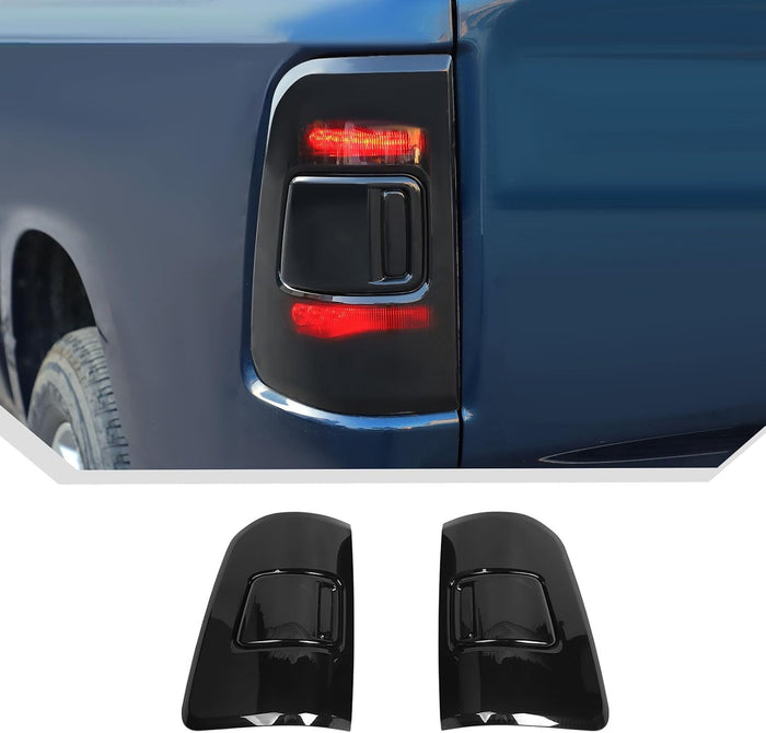 JeCar Smoked Tail Light Cover Trim Guards for 2019-2024+ Dodge Ram